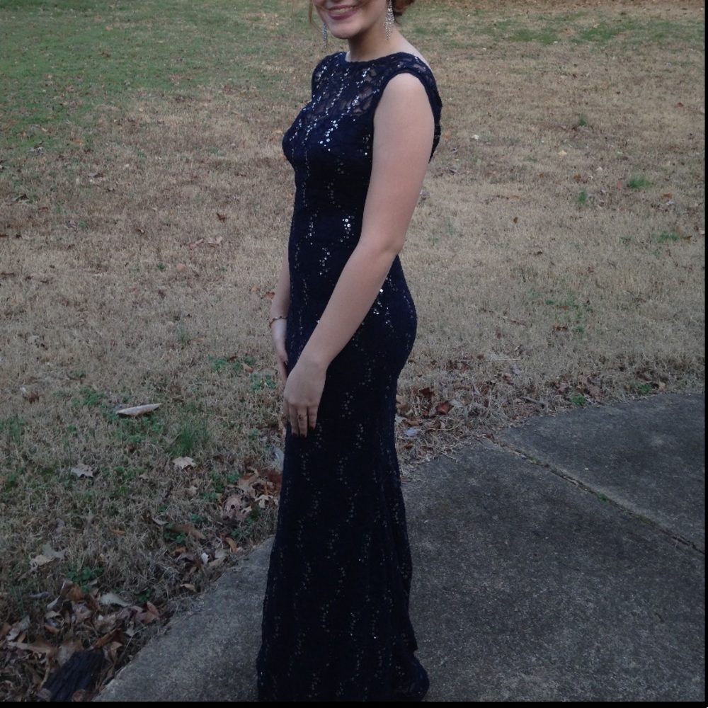 Navy Blue Formal Prom Dress